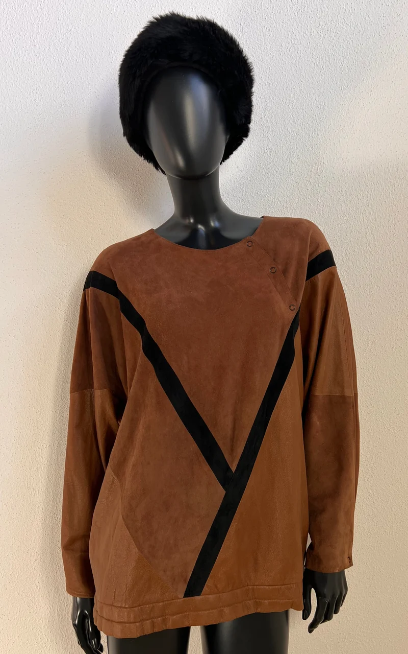 Vintage Zeiler Suede Leather Sweater