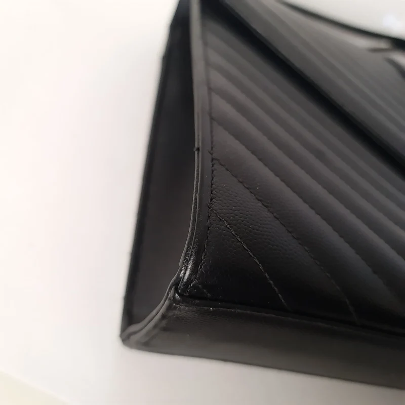 YSL Saint Laurent Black Caviar Large Envelope Bag