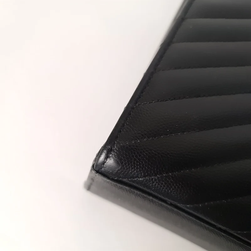 YSL Saint Laurent Black Caviar Large Envelope Bag