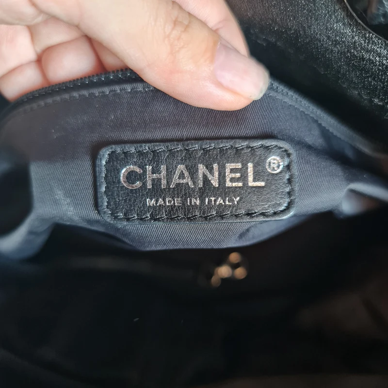 Chanel Black Fabric Biarritz Tote Bag (806)
