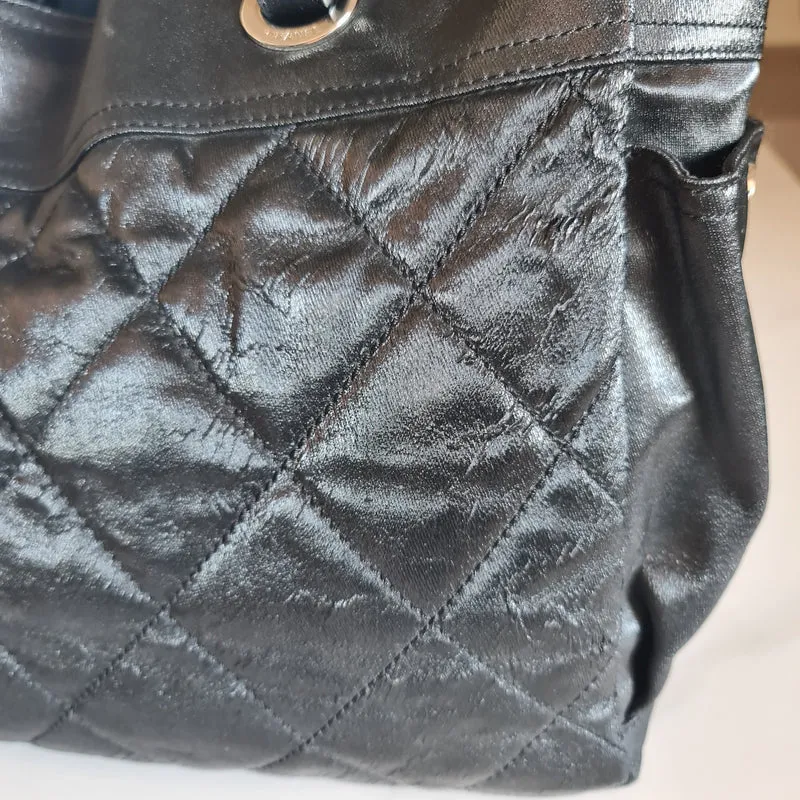Chanel Black Fabric Biarritz Tote Bag (806)