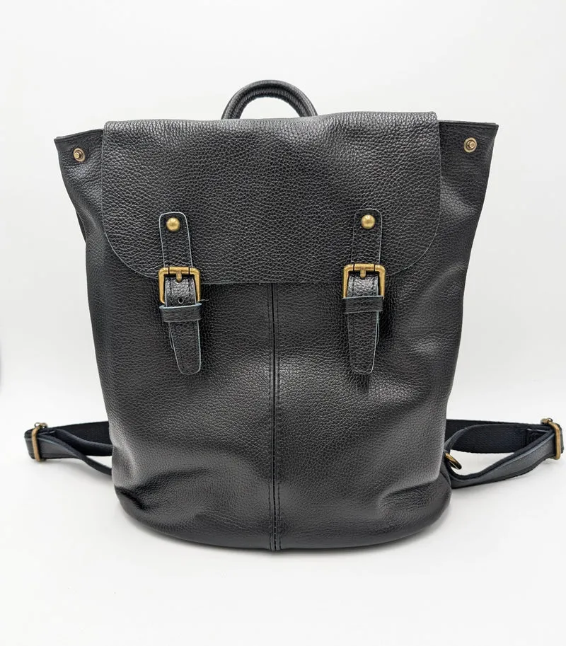 Damen Lederrucksack "Billie" in braun, Vintage Rucksack - Tagesrucksack