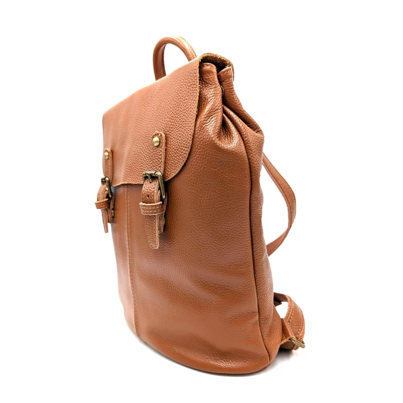 Damen Rucksack aus Echtleder „Billie“ – Schwarzer Cityrucksack für Alltag & Freizeit