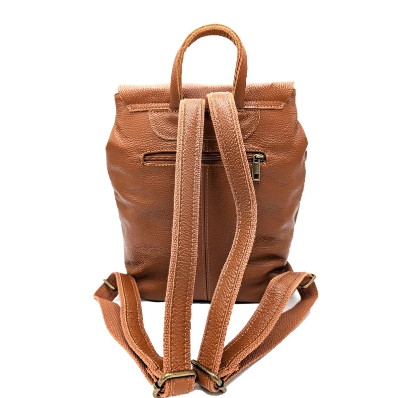 Damen Rucksack aus Echtleder „Billie“ – Schwarzer Cityrucksack für Alltag & Freizeit
