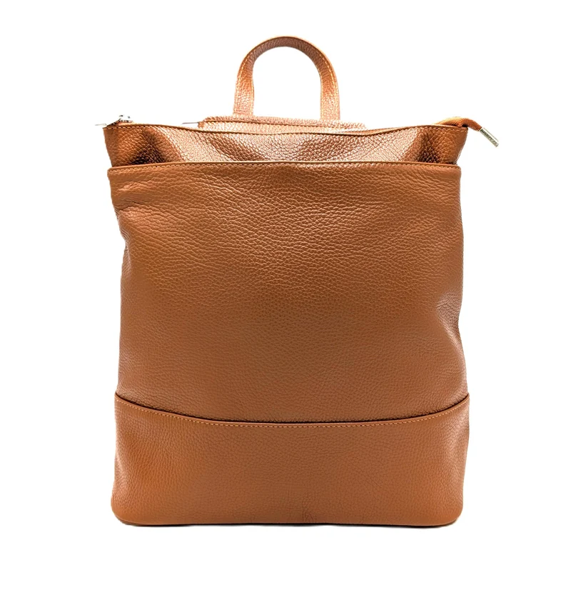 Wandelbarer Leder Rucksack – "Gabrielle", Handtasche, Schultertasche, Henkeltasche in einem.