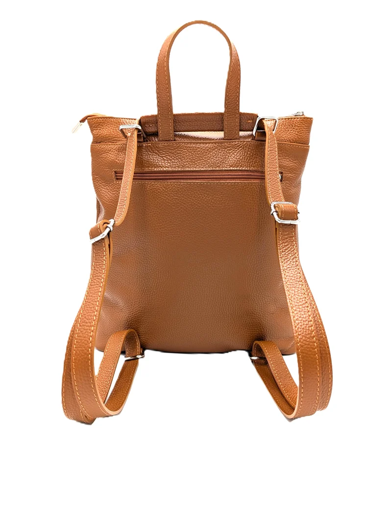 Wandelbarer Leder Rucksack – "Gabrielle", Handtasche, Schultertasche, Henkeltasche in einem.