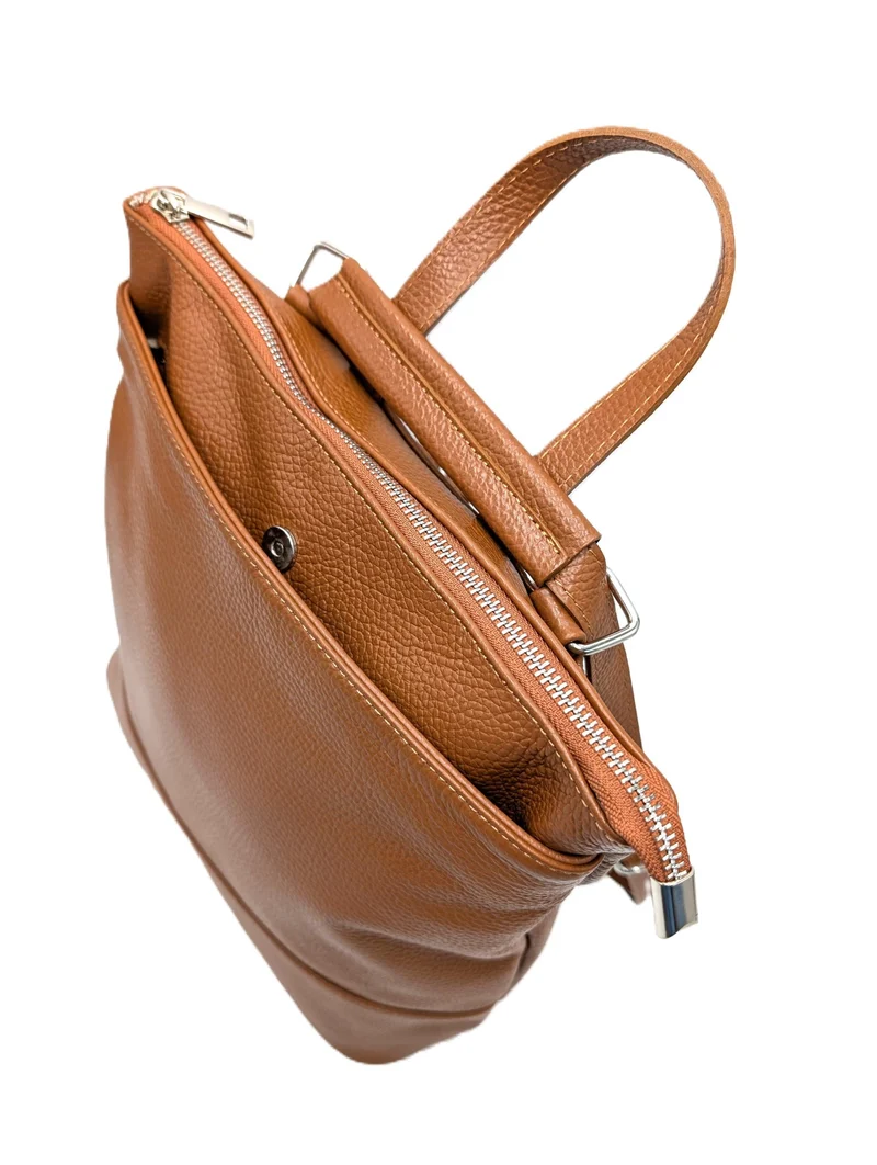Wandelbarer Leder Rucksack – "Gabrielle", Handtasche, Schultertasche, Henkeltasche in einem.