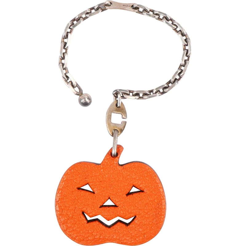 Hermès Orange Annee De La Main Pumpkin Keychain Bag Charm