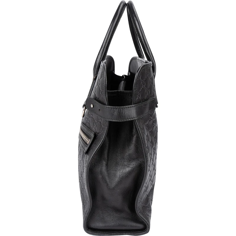 Gucci Guccissima Leather Web Detail Briefcase Handbag
