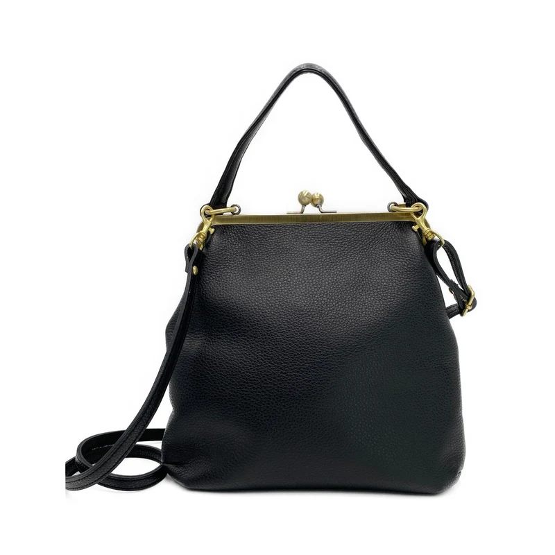 Retro Umhängetasche und Henkeltasche aus Leder, Handtasche "Zoe" in lila