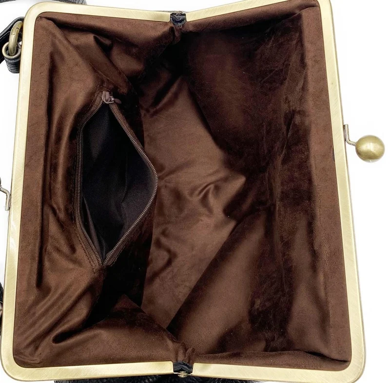 „Große Olive“ Vintage Lederhandtasche in Cremeweiß – Henkeltasche & Umhängetasche