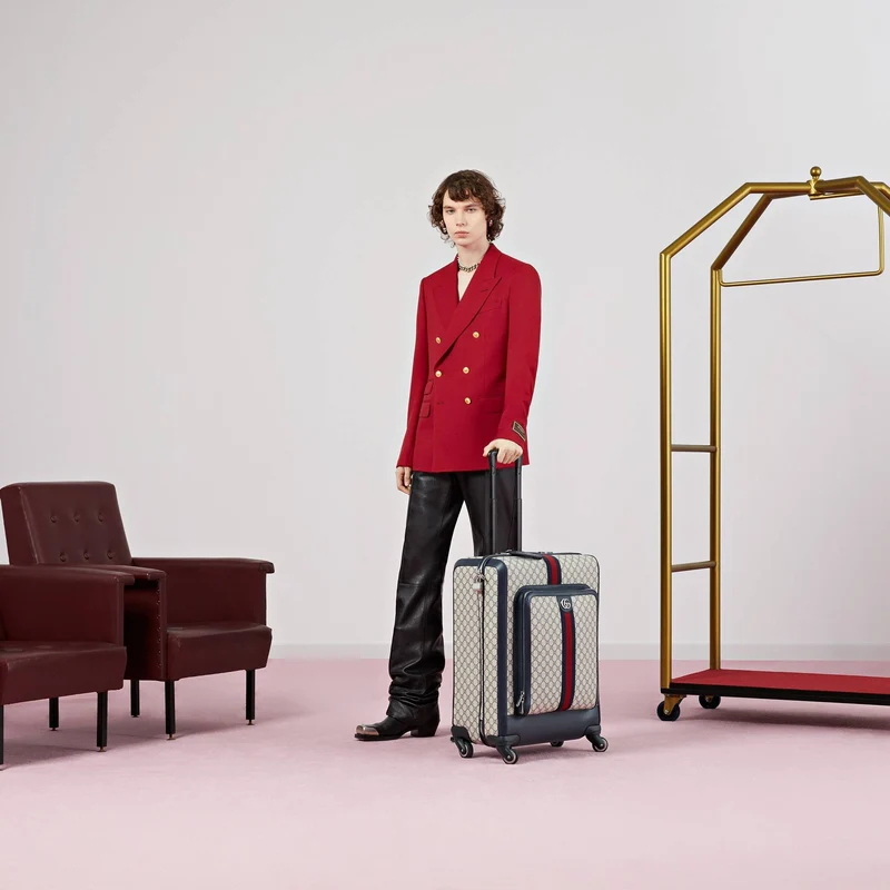 Gucci Trolley Unisex Savoy Medium Trolley Beige/Blue 693664-96IWN-4076