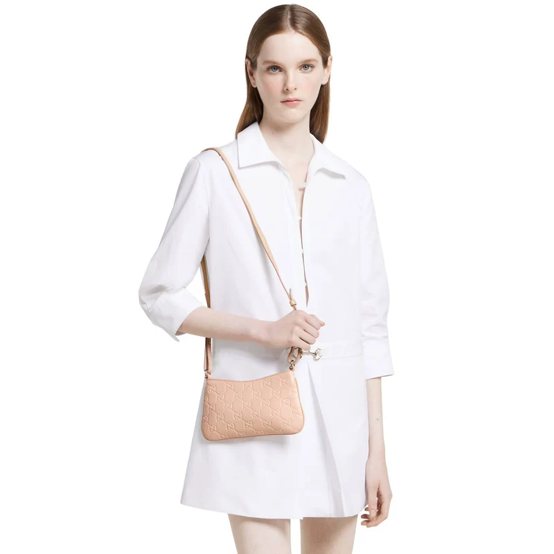 Gucci Schultertasche Damen GG Emblem Super Mini Bag 815278-AAEEM-6802