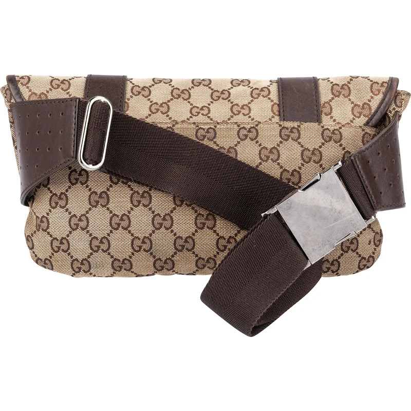 Gucci Monogram GG Canvas Messenger Belt Crossbody Bag