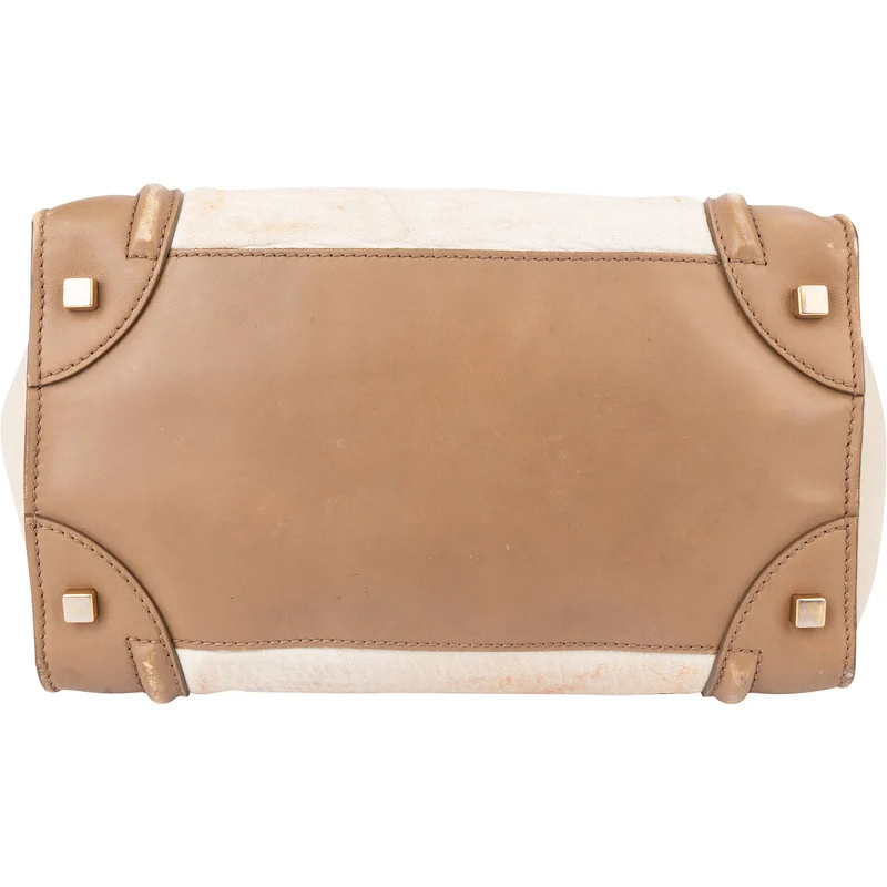 Céline Tricolor Leather Luggage Handbag