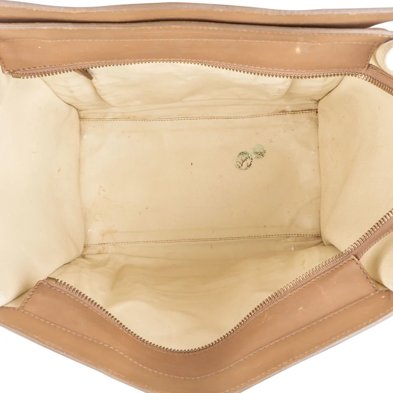 Céline Tricolor Leather Luggage Handbag