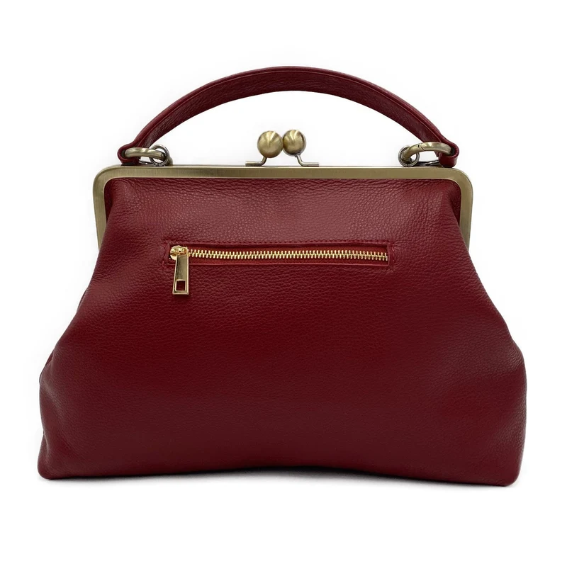 Retro Lederhandtasche – Elegante Henkeltasche & Schultertasche im Vintage Stil