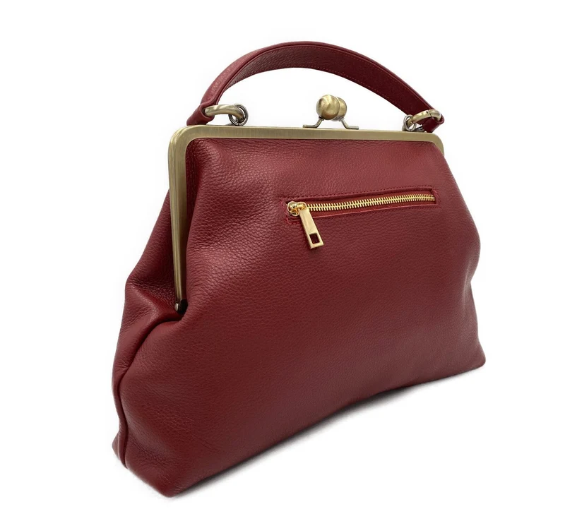 Retro Lederhandtasche – Elegante Henkeltasche & Schultertasche im Vintage Stil