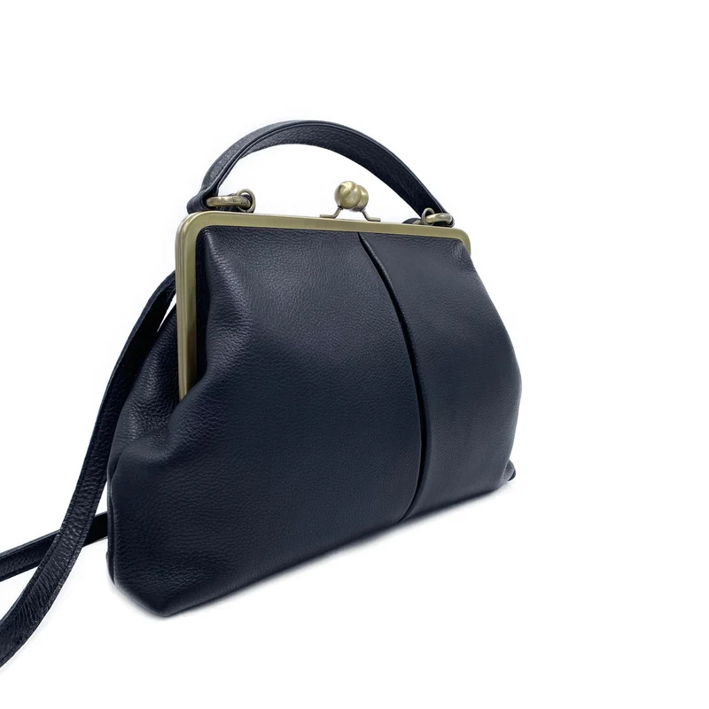 Retro Lederhandtasche – Elegante Henkeltasche & Schultertasche im Vintage Stil