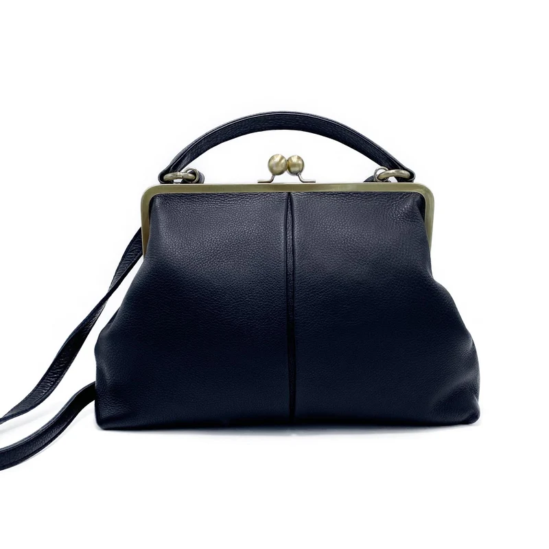 Retro Lederhandtasche – Elegante Henkeltasche & Schultertasche im Vintage Stil