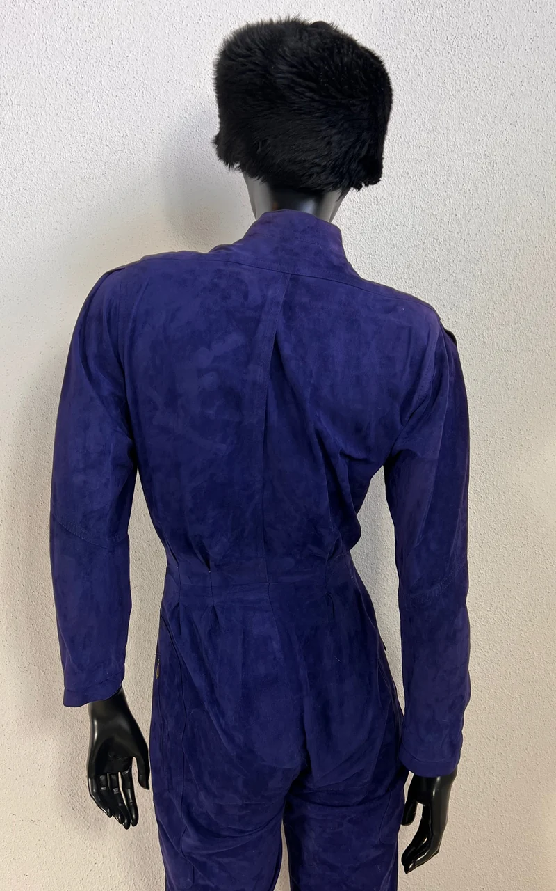 Vintage Zanella Purple Suede Jumpsuit