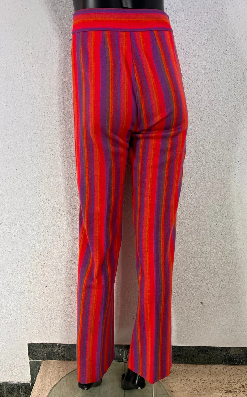 Vintage 1970s Rodier Paris Striped Trouser Suit