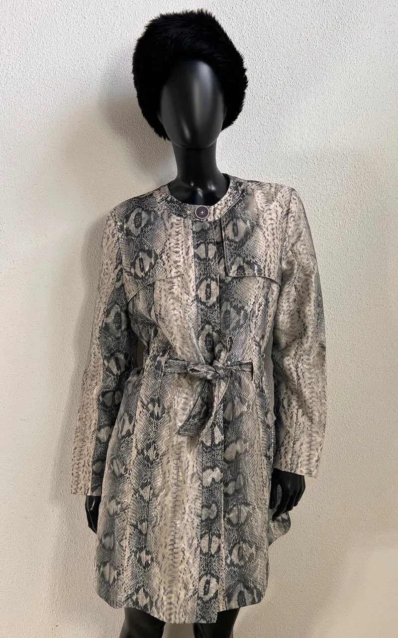 Vintage Alba Moda Snake Print Coat