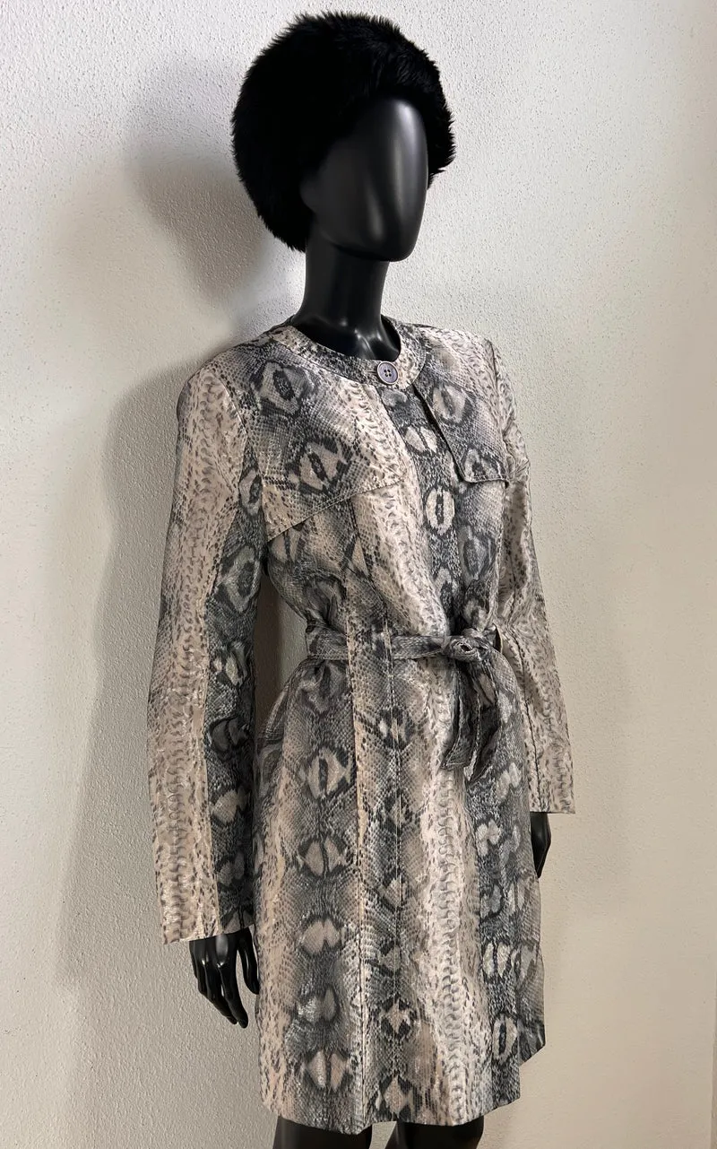 Vintage Alba Moda Snake Print Coat
