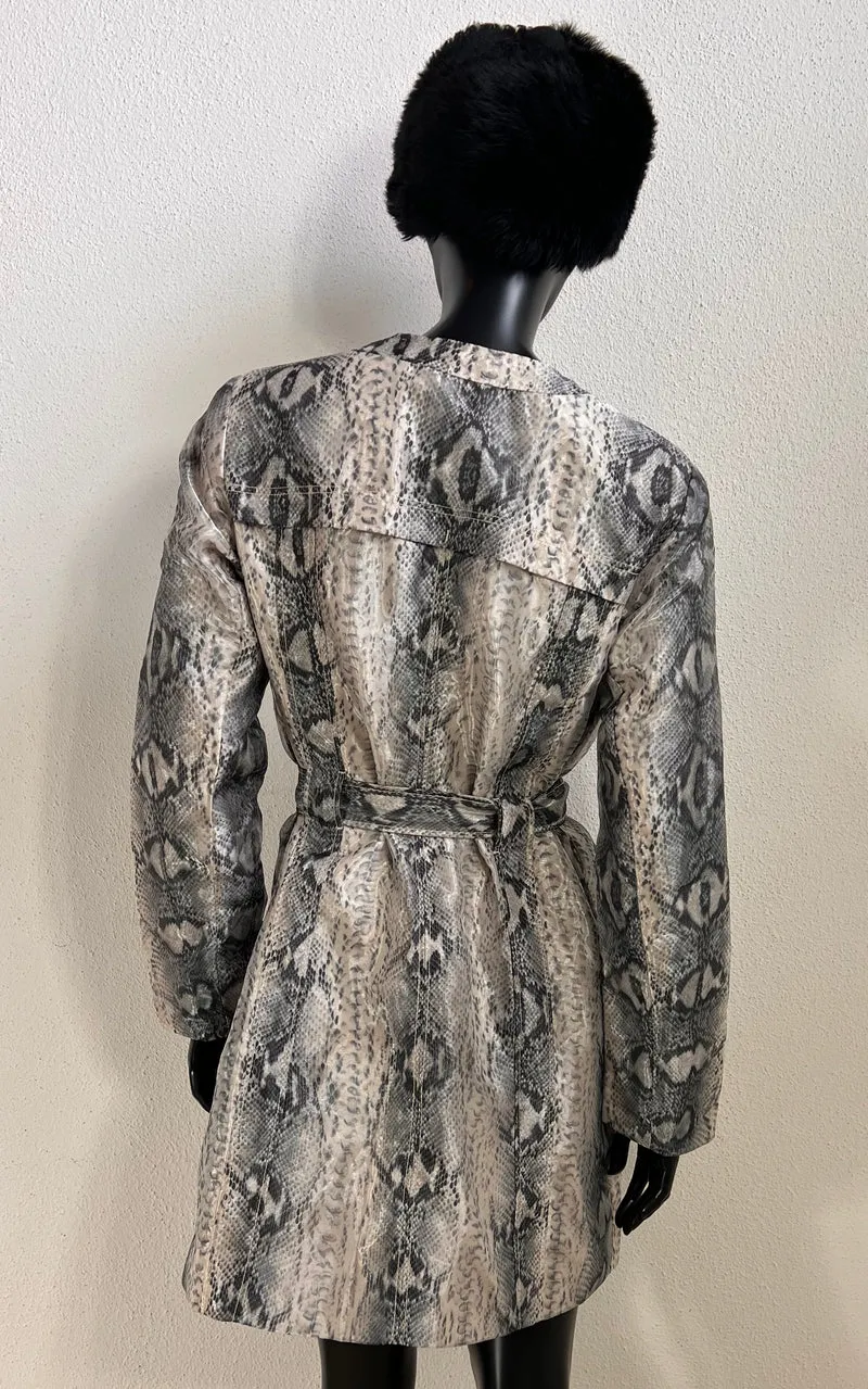 Vintage Alba Moda Snake Print Coat