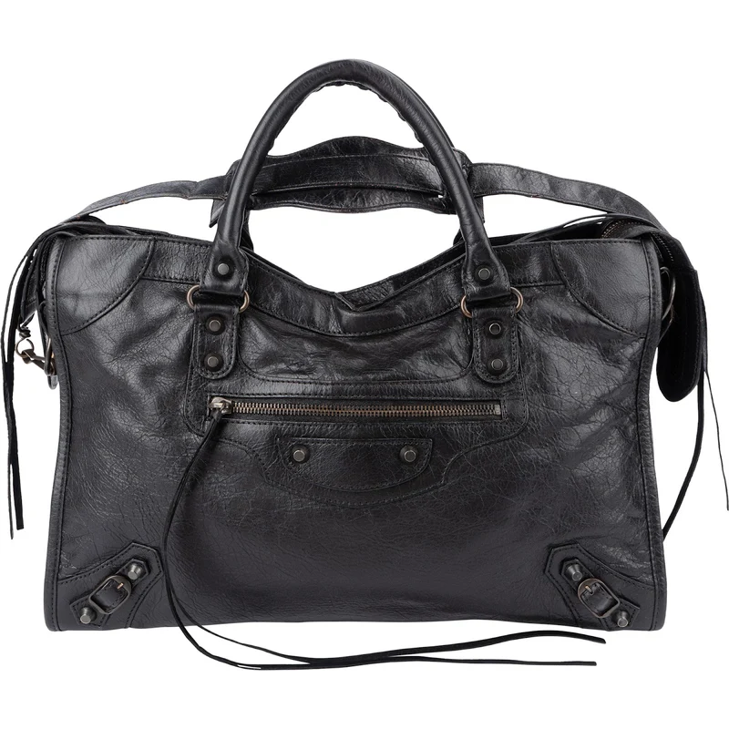Balenciaga Black Leather Classic City Handbag