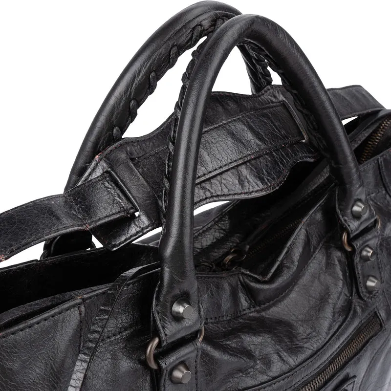 Balenciaga Black Leather Classic City Handbag