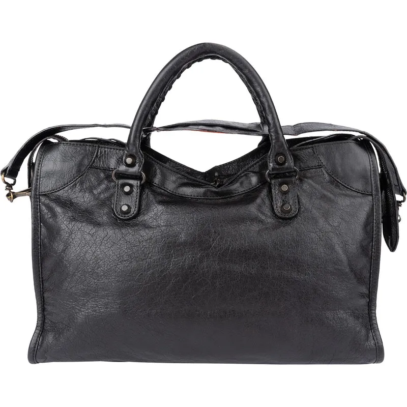 Balenciaga Black Leather Classic City Handbag