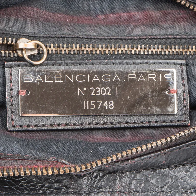 Balenciaga Black Leather Classic City Handbag