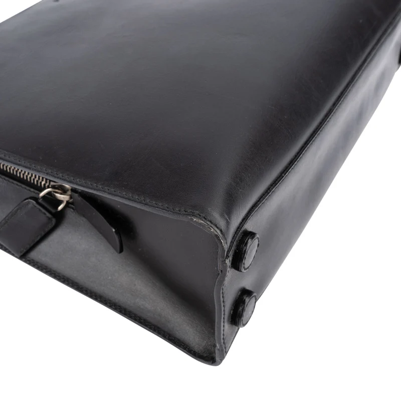 Prada Black Vitello Box Leather Handbag