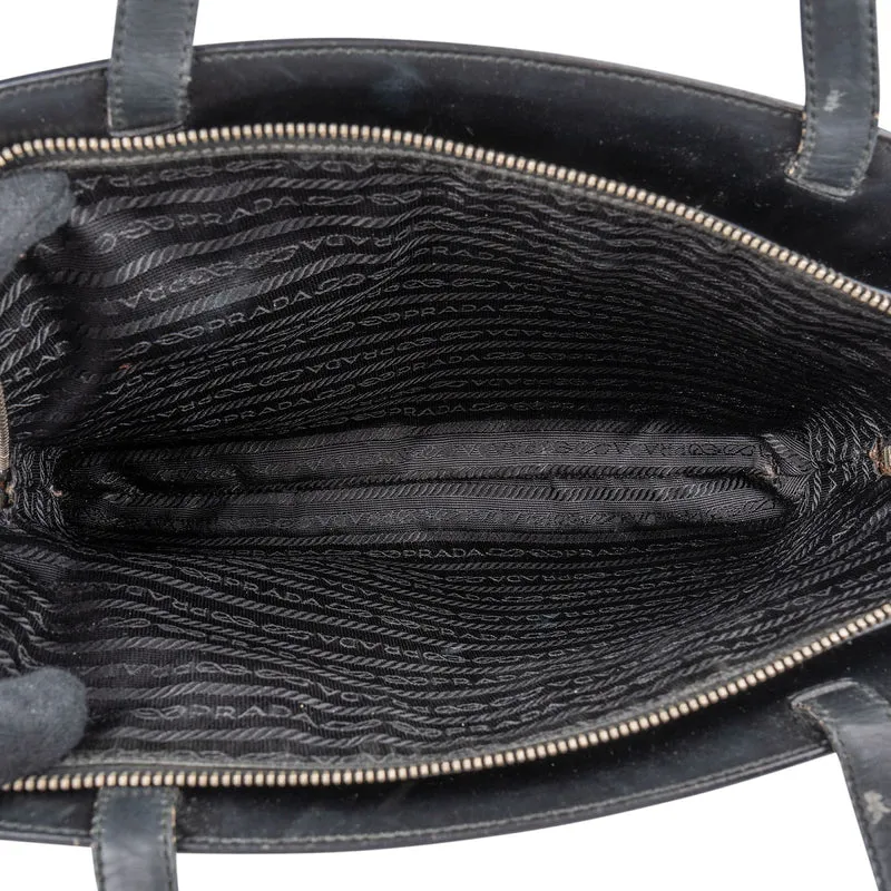 Prada Black Vitello Box Leather Handbag