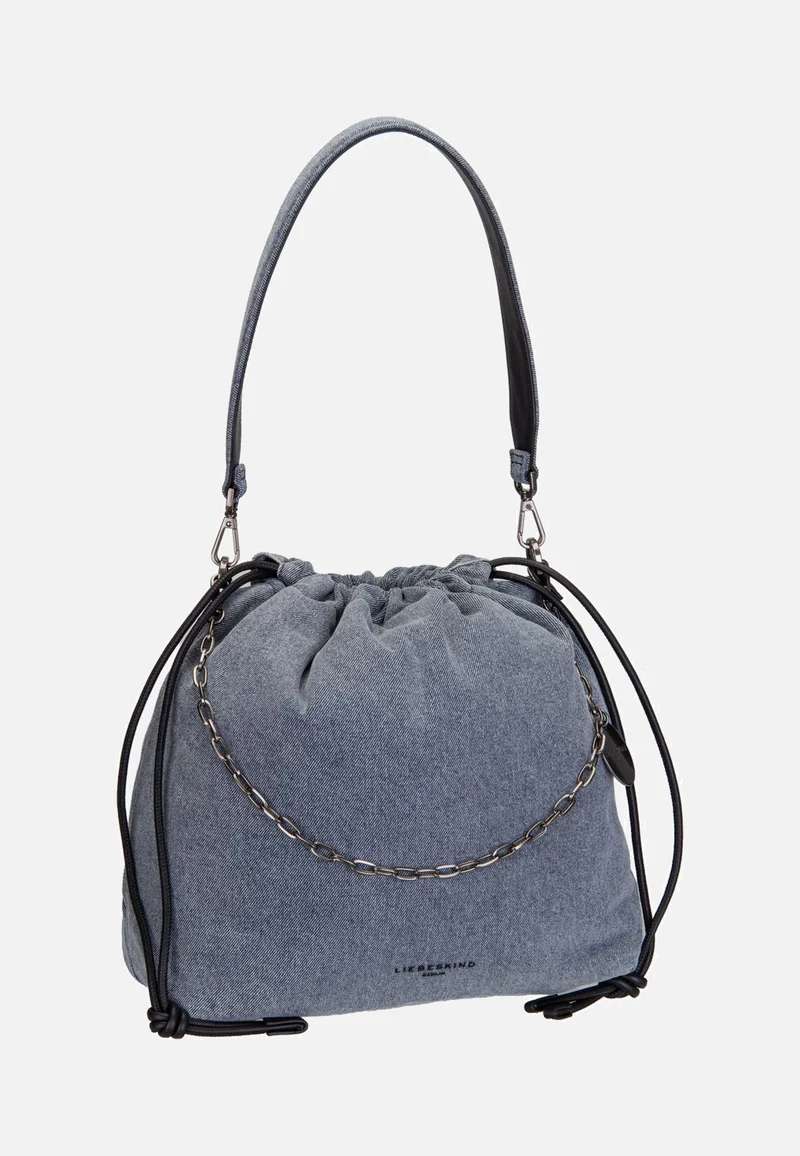 Lya II Hobo M Denim Blue Denim - Bucket Bag