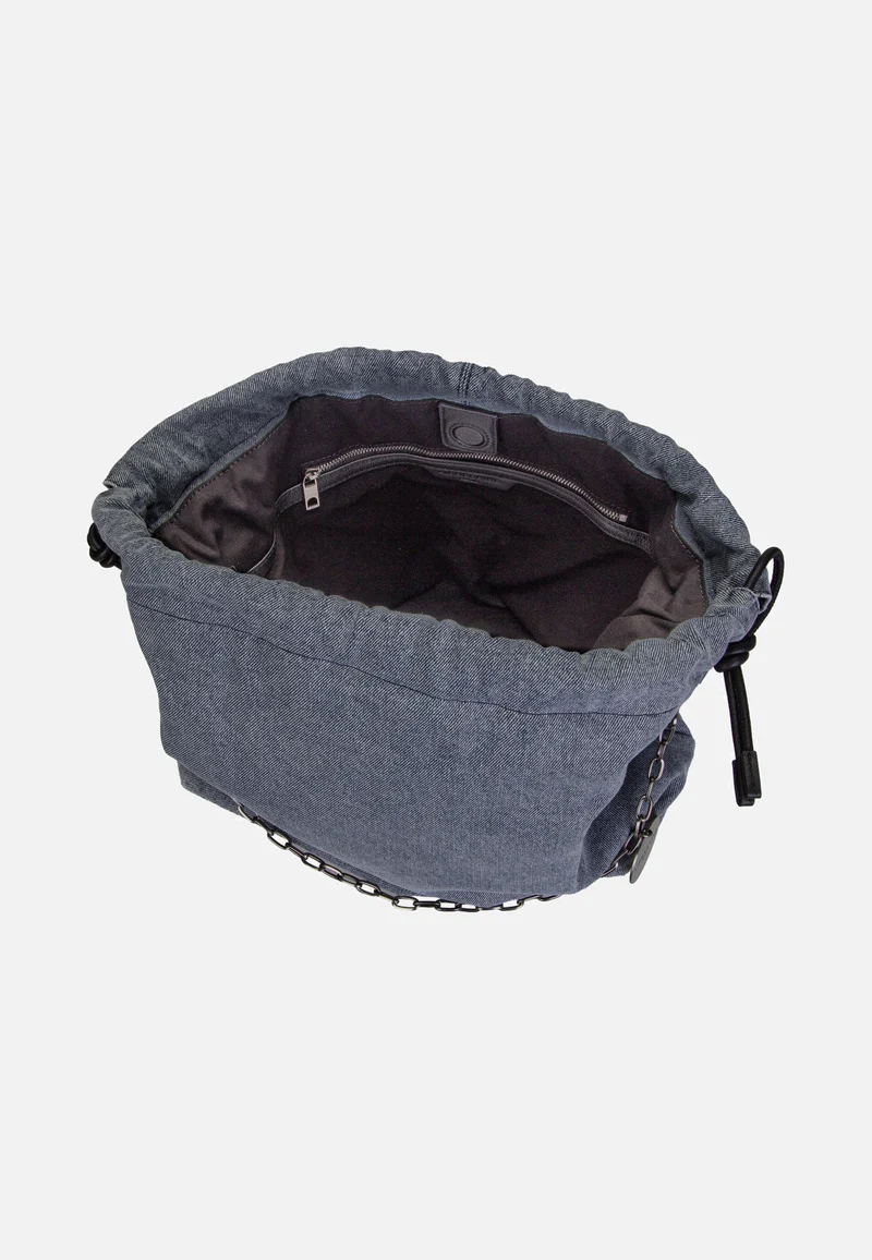 Lya II Hobo M Denim Blue Denim - Bucket Bag
