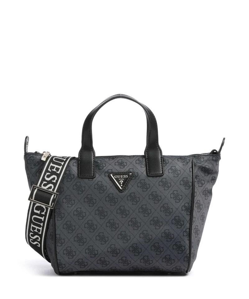 Guess Adrian Logo Small Handtasche coal logo