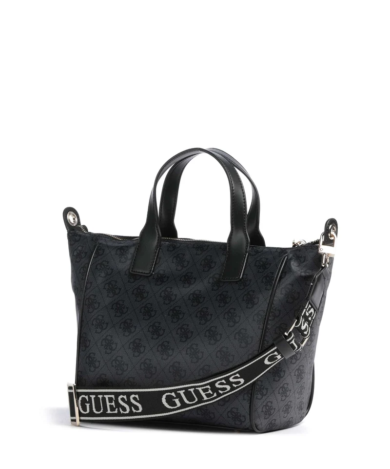 Guess Adrian Logo Small Handtasche coal logo