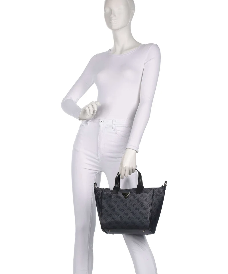 Guess Adrian Logo Small Handtasche coal logo