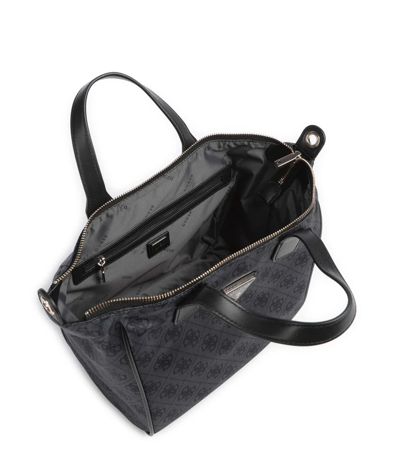 Guess Adrian Logo Small Handtasche coal logo
