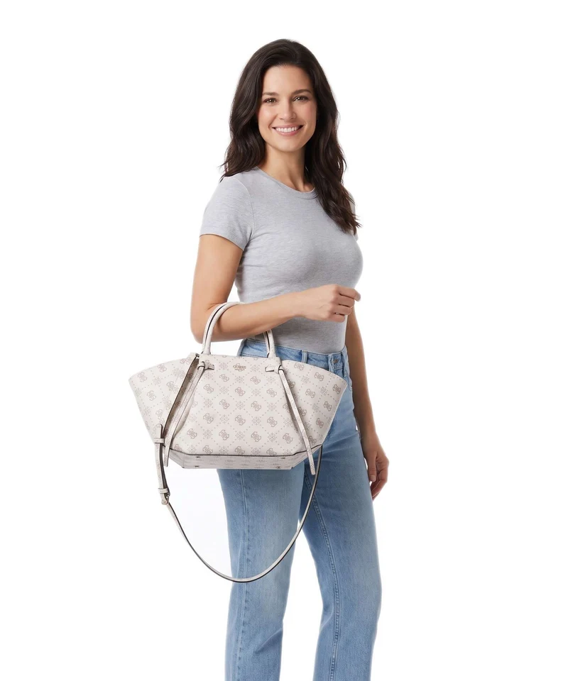 Guess Allegra Girlfriend Logo Handtasche vanilla logo