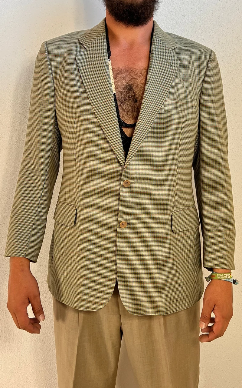 Vintage MENS Burberry “Bennet” Houndstooth Blazer