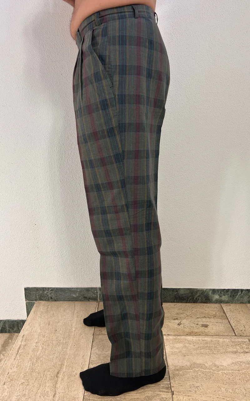 Vintage MENS L’Uomo di Bronco Plaid Trousers