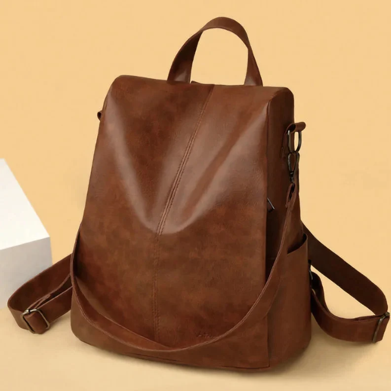 Retro-Rucksack aus veganem Leder