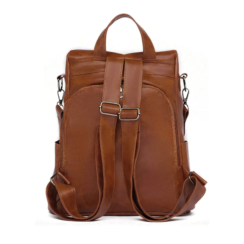 Retro-Rucksack aus veganem Leder