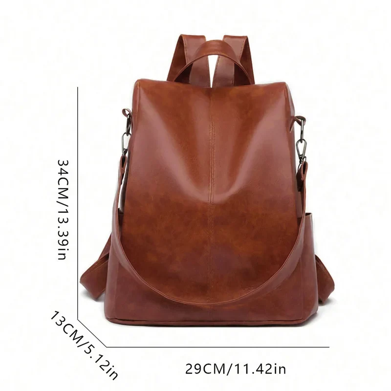 Retro-Rucksack aus veganem Leder