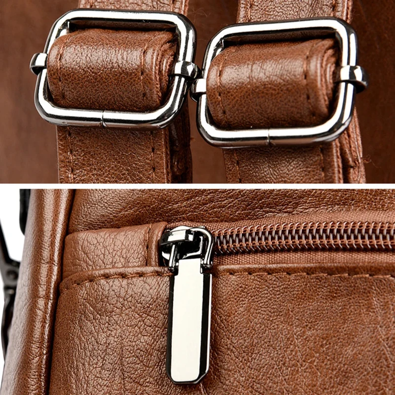 VINTAGE Kleiner Rucksack aus veganem Leder