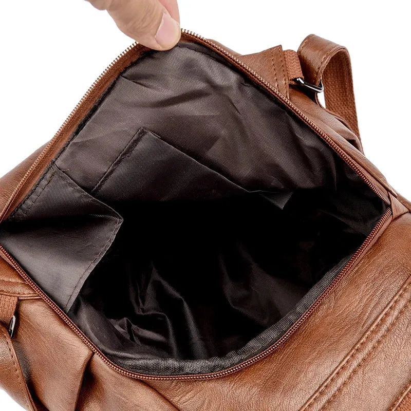 VINTAGE Kleiner Rucksack aus veganem Leder