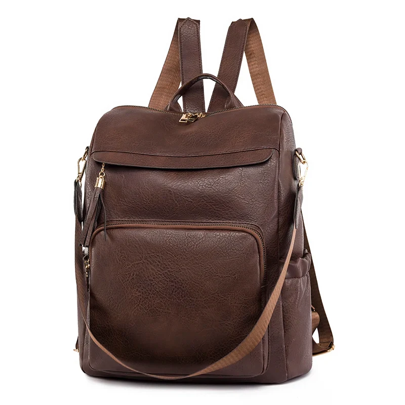KLASSISCHER Rucksack aus veganem Leder